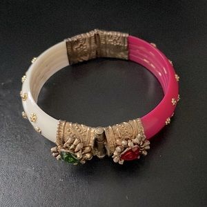 Pink and white bangle